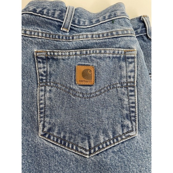 Carhartt Men’s Jeans 44X30, Blue Traditional Fit Denim, B180 STW, Logo - Picture 2 of 13